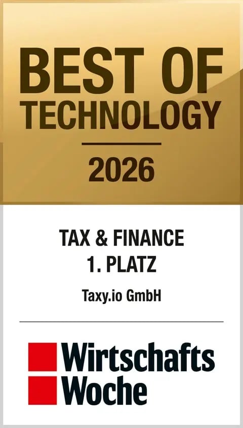 Best of Technology 2026 der WirtschaftsWoche — 1. Platz in der Kategorie Tax & Finance
