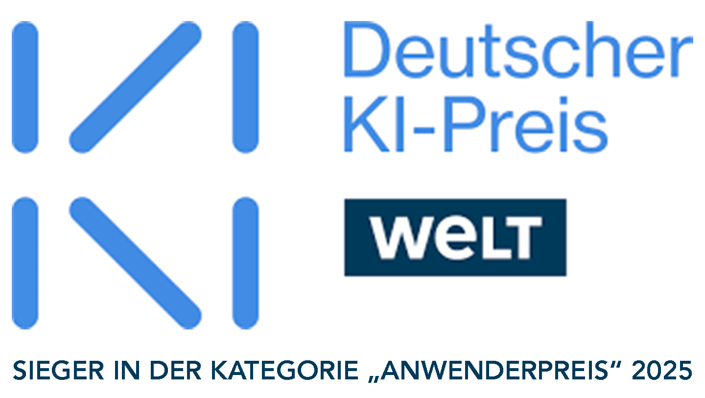 Deutscher KI-Preis der WELT — Sieger in der Kategorie Anwenderpreis